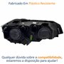 Farol Vw Polo 2018 Até 2022 Máscara Negra Com Friso Cromado Lado Esquerdo Motorista