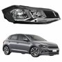Farol Vw Polo 2018 Até 2022 Original Arteb Máscara Negra Com Friso Cromado Lado Direito Passageiro