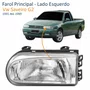 Farol Vw Saveiro G2 1995 Até 1999 Foco Simples Máscara Cromada Lado Esquerdo Motorista