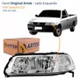 Farol VW Saveiro G3 1999 Até 2005 Foco Duplo Máscara Cromada ARTEB Lado Esquerdo Motorista