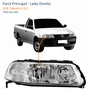 Farol VW Saveiro G3 1999 Até 2005 Foco Duplo Máscara Cromada Lado Direito Passageiro