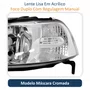 Farol VW Saveiro G3 1999 Até 2005 Foco Duplo Máscara Cromada Lado Esquerdo Motorista