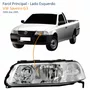 Farol VW Saveiro G3 1999 Até 2005 Foco Duplo Máscara Cromada Lado Esquerdo Motorista