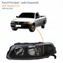 Farol VW Saveiro G3 1999 Até 2005 Foco Duplo Máscara Negra Lado Esquerdo Motorista