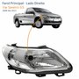 Farol Vw Saveiro G5 2008 Até 2013 Máscara Cromada Lado Direito Passageiro