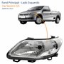 Farol Vw Saveiro G5 2008 Até 2013 Máscara Cromada Lado Esquerdo Motorista