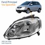 Farol Vw Spacefox 2005 Até 2009 Máscara Cromada Lado Esquerdo Motorista
