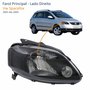 Farol Vw Spacefox 2005 Até 2009 Máscara Negra Lado Direito Passageiro