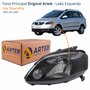 Farol Vw Spacefox 2005 Até 2009 Original Arteb Máscara Negra Lado Esquerdo Motorista