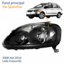 Farol Principal Vw Spacefox 2008 2009 2010 Máscara Negra Lado Esquerdo Motorista