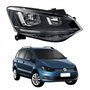 Farol Vw Spacefox 2015 Até 2019 Original Arteb Friso Preto Lado Direito Passageiro