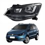 Farol Vw Spacefox 2015 Até 2019 Friso Preto Lado Esquerdo Motorista