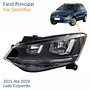 Farol Vw Spacefox 2015 Até 2019 Friso Preto Lado Esquerdo Motorista