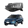 Farol Vw Spacefox 2015 Até 2019 Máscara Negra Friso Cromado Lado Esquerdo Motorista