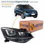 Farol Vw Spacefox 2015 Até 2019 Original Arteb Friso Preto Lado Direito Passageiro