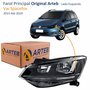Farol Vw Spacefox 2015 Até 2019 Original Arteb Friso Preto Lado Esquerdo Motorista