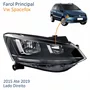 Farol Vw Spacefox 2015 Até 2019 Original Friso Preto Lado Direito Passageiro