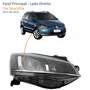 Farol Vw Spacefox 2015 Até 2019 ORIGINAL Máscara Negra Friso Cromado Lado Direito Passageiro