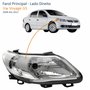 Farol Vw Voyage G5 2008 Até 2012 Máscara Cromada Lado Direito Passageiro