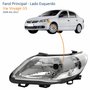 Farol Vw Voyage G5 2008 Até 2012 Máscara Cromada Lado Esquerdo Motorista