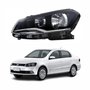 Farol Vw Voyage G6 2013 Até 2016 Foco Duplo Máscara Negra Lado Esquerdo Motorista