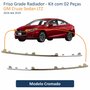 Friso Grade Radiador (Lado Emblema) GM Cruze LTZ 2016 Até 2019 Kit 02 Peças