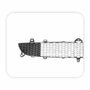 Grade Parachoque Inferior Fiat Palio 2012 2013 2014 2015 2016 Cinza