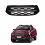 Grade Parachoque Fiat Toro 2016 2017 2018 2019 2020 2021 Preto Fosco Com Friso Cromado