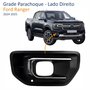 Grade Parachoque Ford Ranger 2024 2025 Com Furo Com Moldura Cromada Lado Direito Passageiro