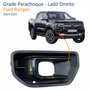 Grade Parachoque Ford Ranger 2024 2025 Com Furo Com Moldura Preta Lado Direito Passageiro
