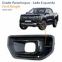 Grade Parachoque Ford Ranger 2024 2025 Com Furo Com Moldura Preta Lado Esquerdo Motorista