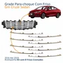 Grade Parachoque Gm Cruze Sedan Ltz 2016 2017 2018 2019 Com Kit 8 Frisos Cromados