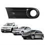 Grade Parachoque Vw Gol Voyage Saveiro G5 2009 Até 2013 Com Furo Preta Lado Esquerdo Motorista