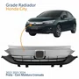 Grade Radiador Honda City 2022 2023 2024 Preta Com Moldura Cromada