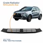 Grade Radiador Mitsubishi Asx 2017 2018 Preta Com Friso Cromado
