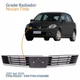 Grade Radiador Nissan Tiida 2007 2008 2009 2010 Cinza Escuro Com Friso Cromado