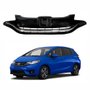 Grade Radiador Honda Fit 2015 Até 2017 Texturizada Com Friso Cromado