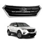 Grade Radiador Hyundai Creta 2020 Até 2022 Preta Com Moldura Prata