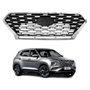 Grade Radiador Hyundai Creta 2023 Até 2024 Prata Com Moldura Cromada
