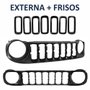 Grade Radiador Jeep Renegade 2015 Até 2018 Com Frisos Black Piano - Completa