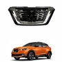 Grade Radiador Nissan Kicks 2016 Até 2020 Black Piano Com Friso Cromado