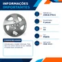 Kit 4 Calotas Aro 14 Prata Fiat Mobi 2019 2020 Grid - Referência: 298CB-Pta-E
