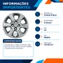 Kit 4 Calotas Aro 14 Prata Chevrolet Montana 2011 2012 2013 2014 2015 2016 2017 2018 2019 2020 Grid - Referência: 370CB-Pta-E