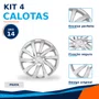 Kit 4 Calotas Aro 14 Prata Nova Strada 2021