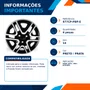 Kit 4 Calotas Aro 14 Preto e Prata Renault Kwid 2018 2019 2020 Grid - Referência: 877CP-Pbp-E