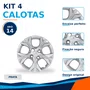 Kit 4 calotas aro 14p prata mod onix/prisma 2021