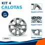 Kit 4 calotas aro 14p prata mod peugeot 206/207/208 2015/16