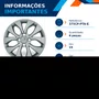 Kit 4 Calotas Aro 15 Prata Chevrolet Onix e Prisma 2012 2013 2014 2015 2016 Grid - Referência: 375CP-Pta-E
