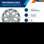 Kit 4 Calotas Aro 15 Prata Chevrolet Onix e Prisma 2017 2018 2019 2020 Grid - Referência: 375CB-Pta-E