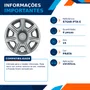 Kit 4 Calotas Aro 15 Prata Renault Sandero e Logan 2015 2016 2017 2018 Grid - Referência: 876AR-Pta-E